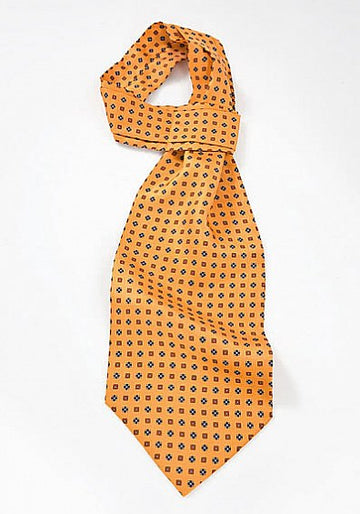 Cravata ascot matase galbena